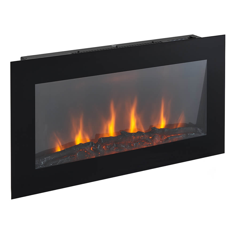 Wall Mounted Log Effect Fireplace - 2000W - 72cm